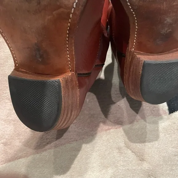 Frye Brown Boots Classic Western Leather - Picture 4 of 5